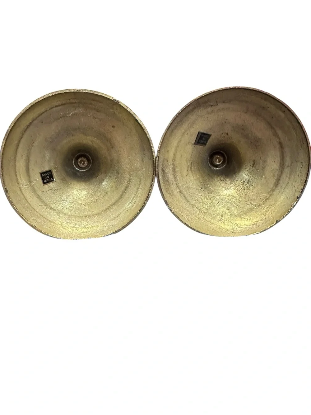 Vintage Brass Candlesticks Pair‎ 7” Tall Made in India Traditional Taper Holders